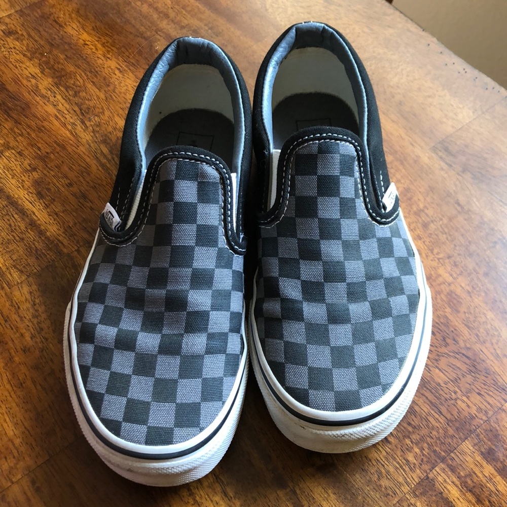 Checkered Slip on Vans-Boys